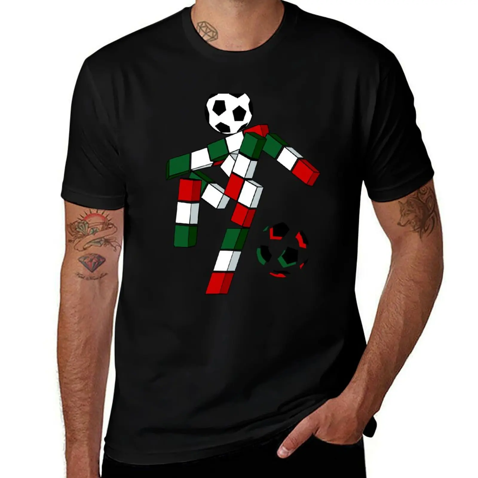 

Повседневная классическая футболка в стиле Iconic Italia 90, футболка с аниме, мужские футболки, хлопковая футболка