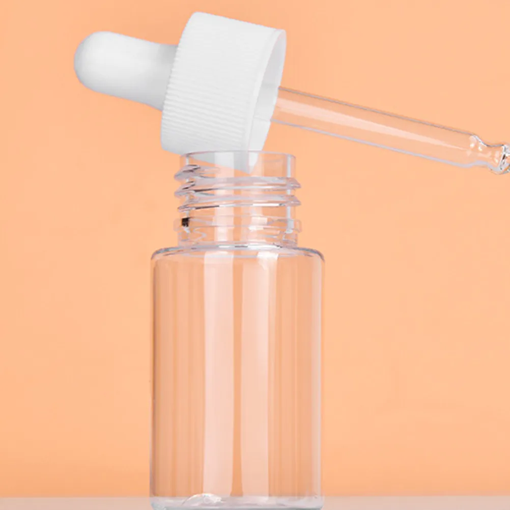 

Набор из 4 флаконов-капельниц: прозрачные стеклянные, силиконовые, пластиковые, для эфирных масел, дорожные, пустые, со стеклянной пипеткой