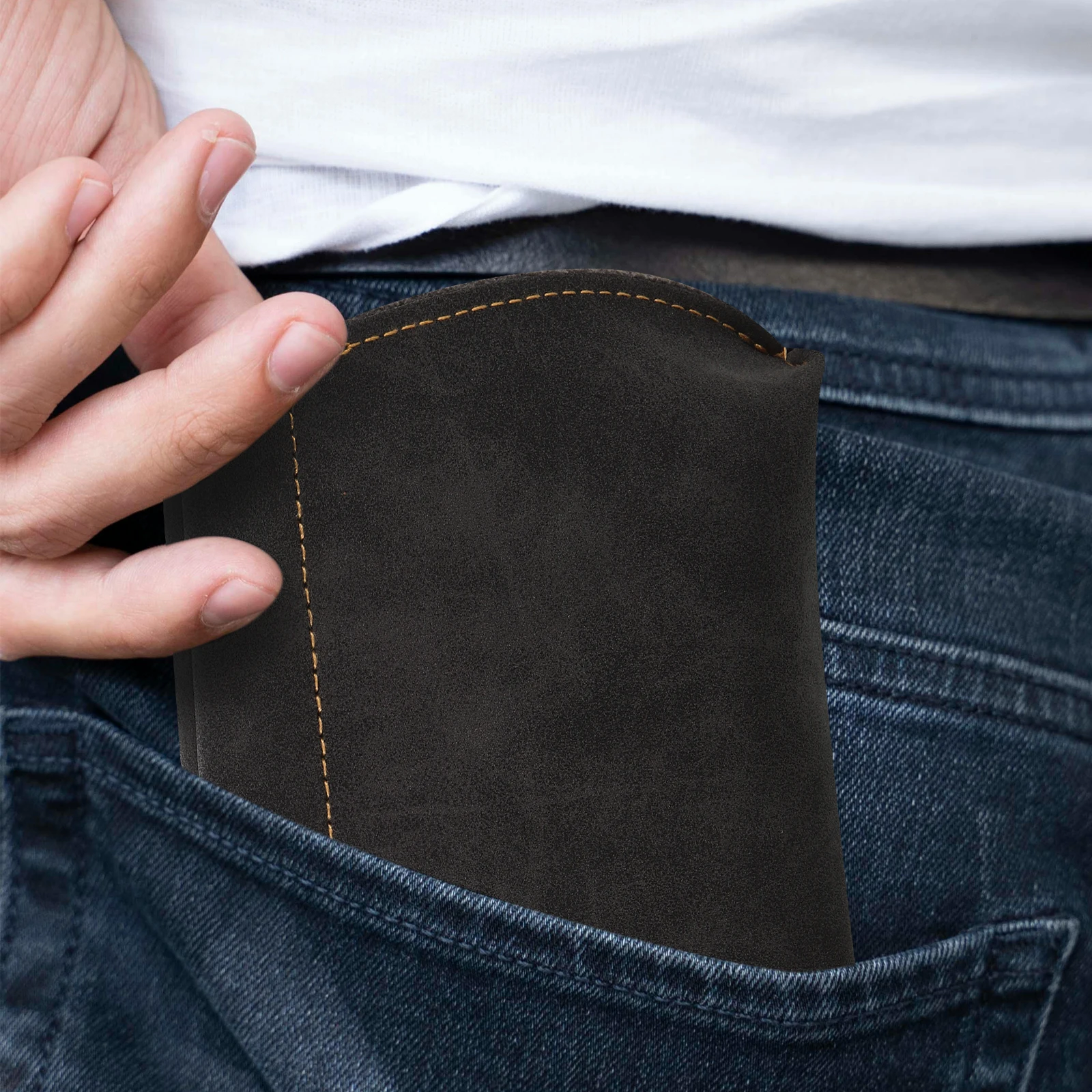 

Automatic Men'S Small Pu Wallet Portable Coin Bag Spring Closure Black Durable Lightweight Makeup Brush Organizer