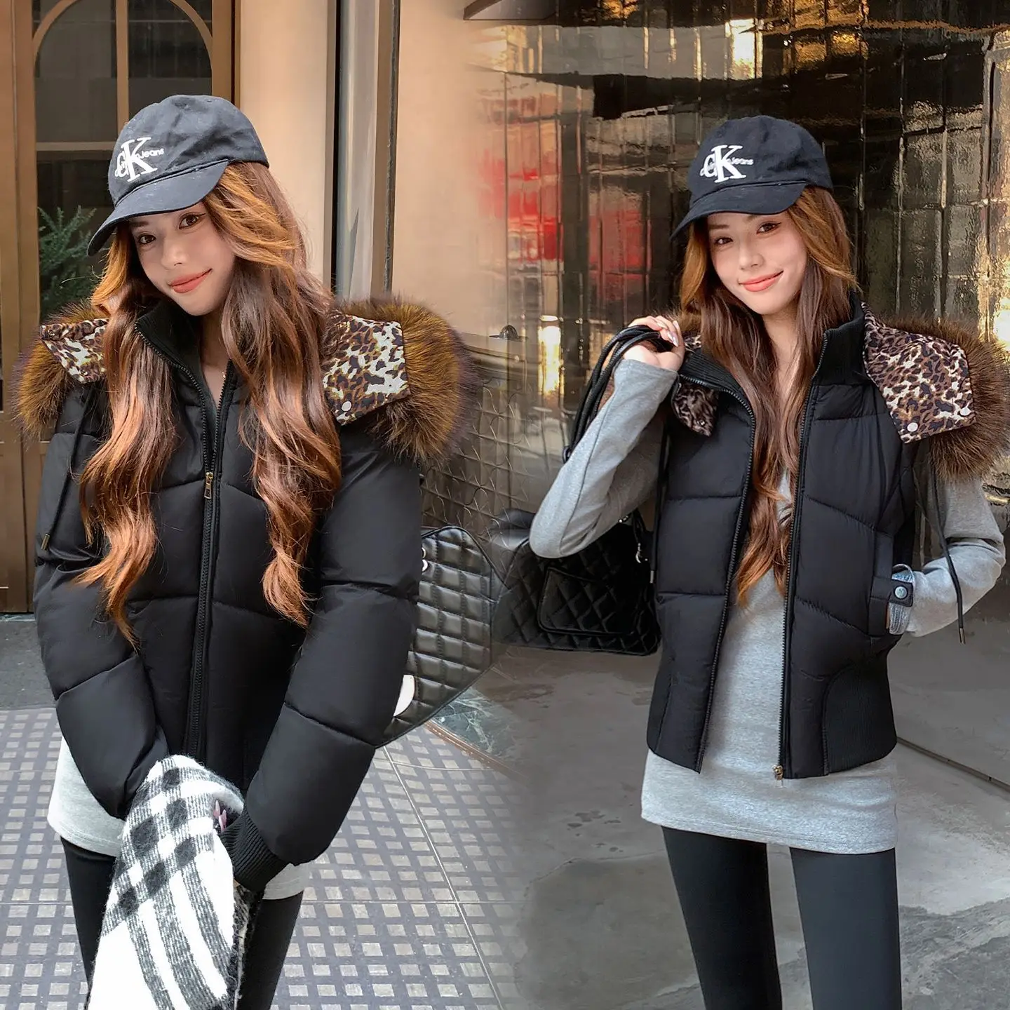 Women Cotton Padded Jacket 2026 Autumn Winter Slim Fit Short Elegant Coat Detachable Hood & Sleeves Warm Parka Outwear