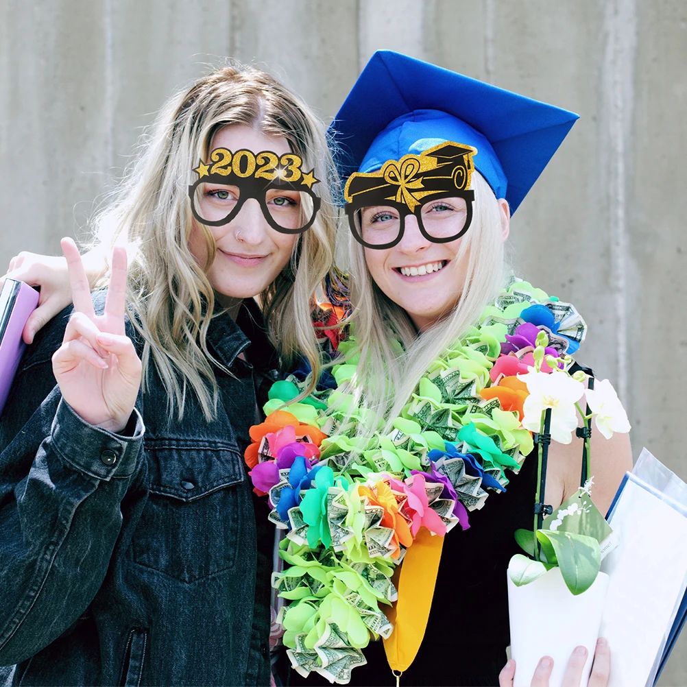 

18pcs Paper Glasses Decorations Graduation Season Photo Booth Props Party Supplies Chic Design Versatile Use Fun for graduation