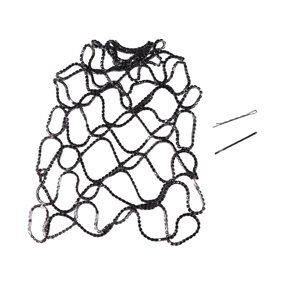 

Performance Show Crystal Rhinestone Hairband Bride Wedding Tassel Starry Shiny Head Chain Luxury Mesh Boho Headband