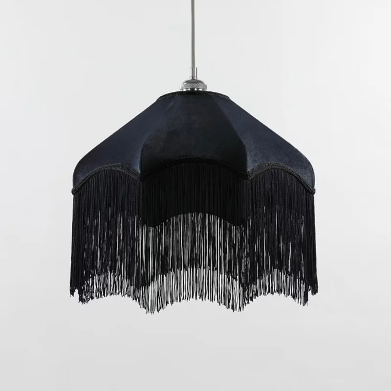 

Nordic original fabric tassel yurt restaurant chandelier living room bar hotel soft decoration exhibition hall