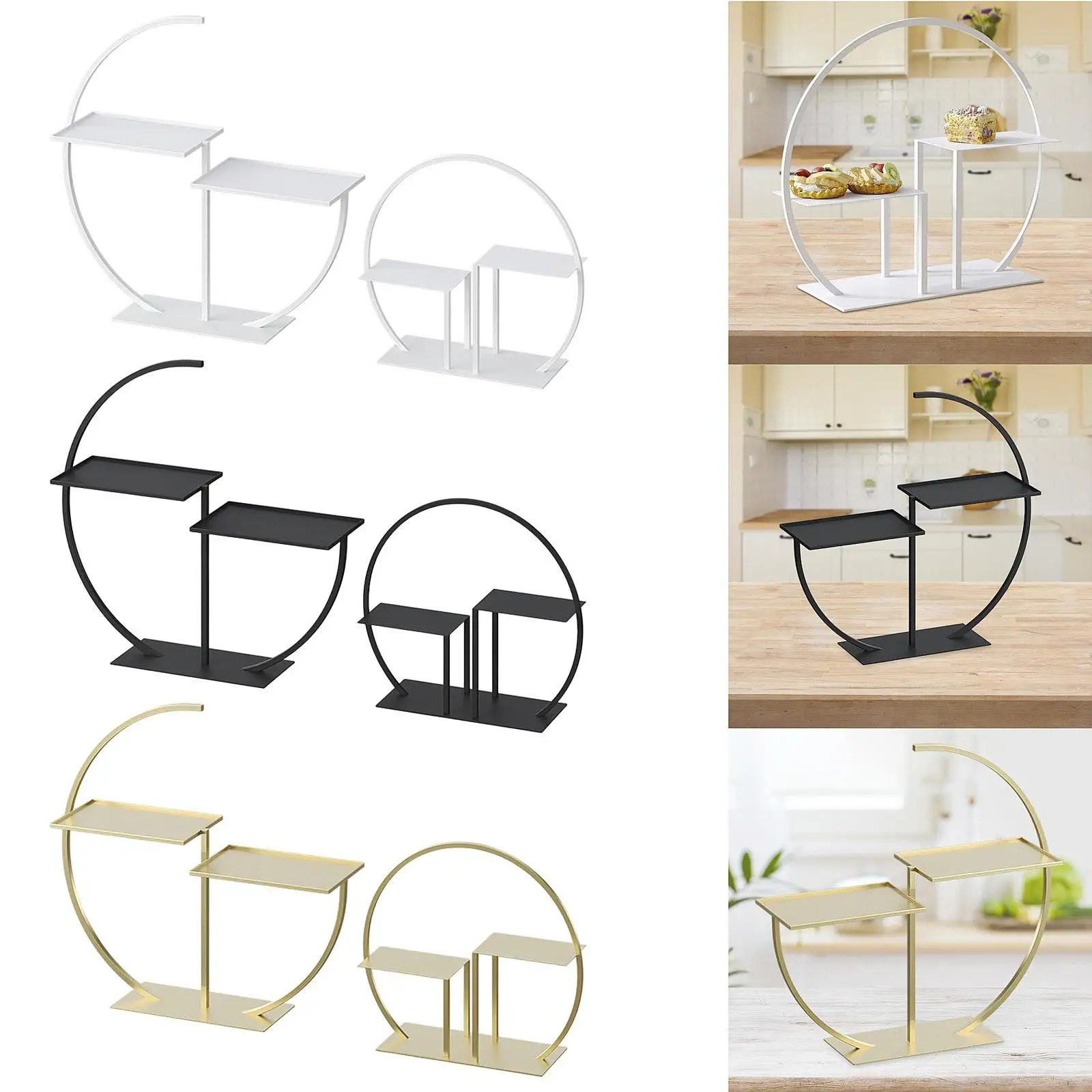 

2 шт., художественная подставка для торта, многофункциональный поднос для сервировки конфет, украшение для рабочего стола, поднос для десерта на день рождения, приготовление пищи, банкет, шведский стол, кондитерские изделия