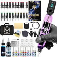 Tattoo Kit POSEIDON V5 Cool Tattoo Pen Kit For Permanent Makeup Tattoo Machine Kit Good Quality Tattoo Power Supply Tattoo Gun K