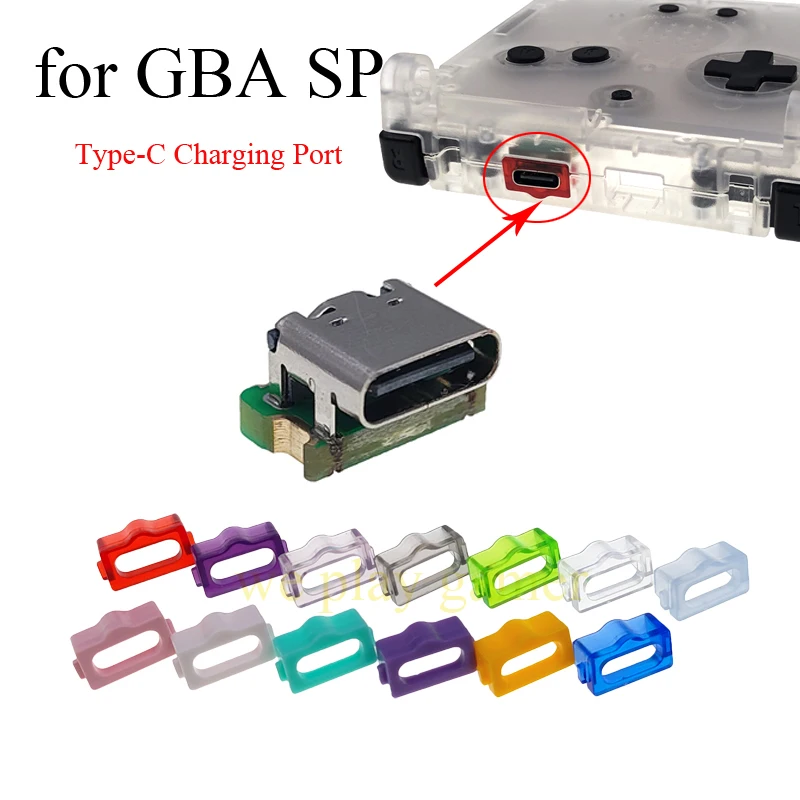 كامل جديد USB-C USB ترقية نوع-C شحن ميناء أطقم ل Gameboy Advance GBA SP Type-C شحن ميناء موصل مقبس