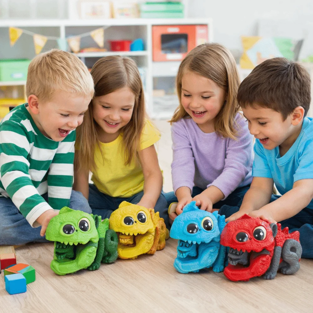Dinosaur Dinosaur Launching Simulation Model Friction Inertia Ejection Dinosaur Car Pull Back Car Big Eyes Sliding Dinosaur Car