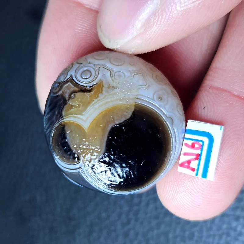 Natural Black Agate Gobi Chakra Stone Crystal Healing Reiki Gift - view 3