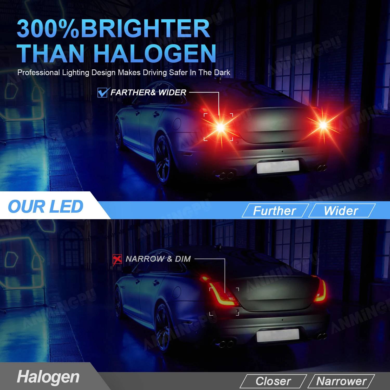 2x T20 7443 W21/5W LED Canbus لا فرط فلاش W21W WY21W 7440 النهار تشغيل ضوء DRL الفرامل الضوء الخلفي 12 فولت السيارات بدوره مصباح إشارة #6