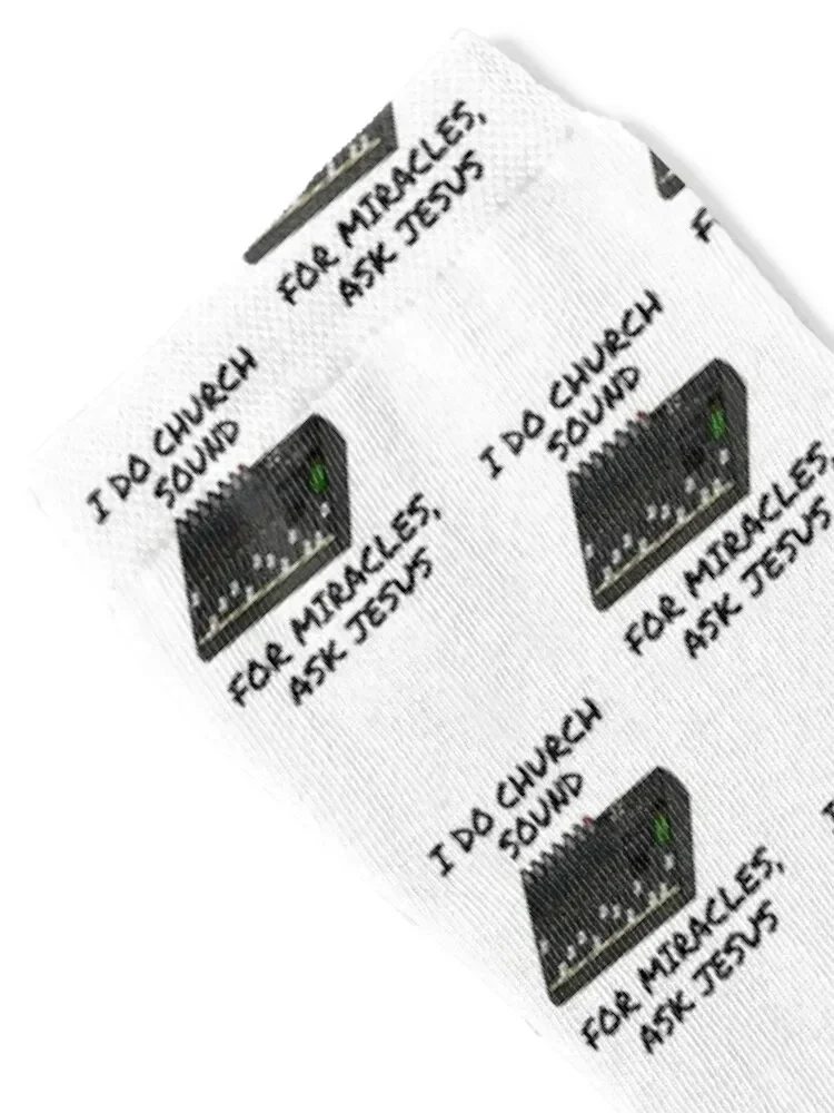 I Do Church Sound For Miracles Ask Jesus Socks snow shoes cool Socks Women Men's