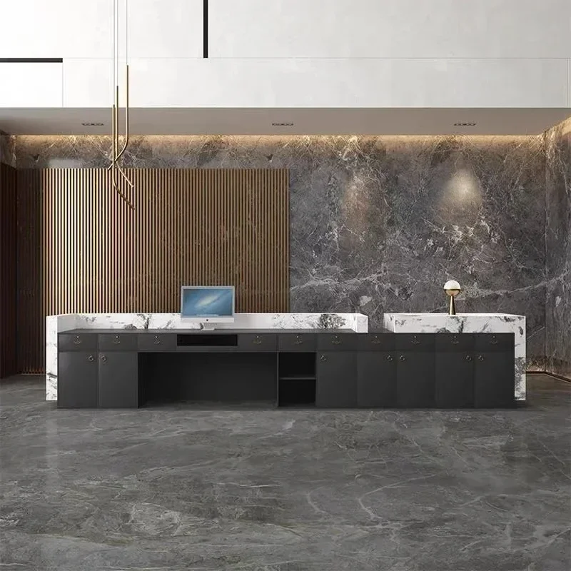 مكاتب استقبال فاخرة للتجميل، أرفف حديثة، مطعم، مكاتب استقبال بسيطة، شركة جمالية، أثاث عصري Mostrador #4