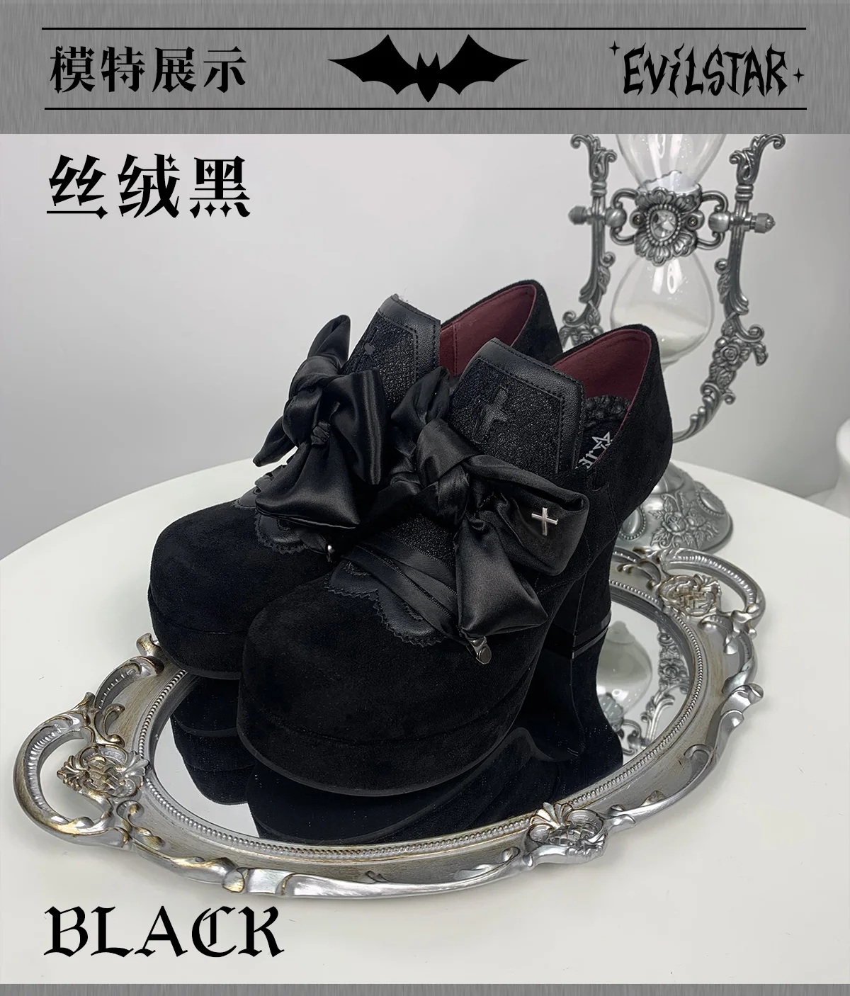 Zapatos De Tacón Estilo Lolita Con Correa En El Tobillo Para Mujer, Punta Redonda, Tacones Altos Gruesos, Hebilla, Lazo Con Volantes, Zapatos De Cosplay Kawaii Para Mujer, Primavera Y Otoño – Comprar