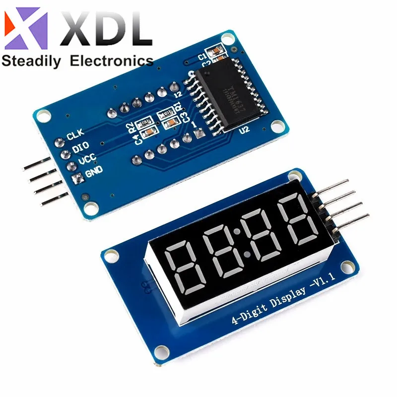 TM1637 LED Display Module For Arduino 7 Segment 4 Bits 0.36Inch Clock RED Anode Digital Tube Four Serial Driver Board Pack