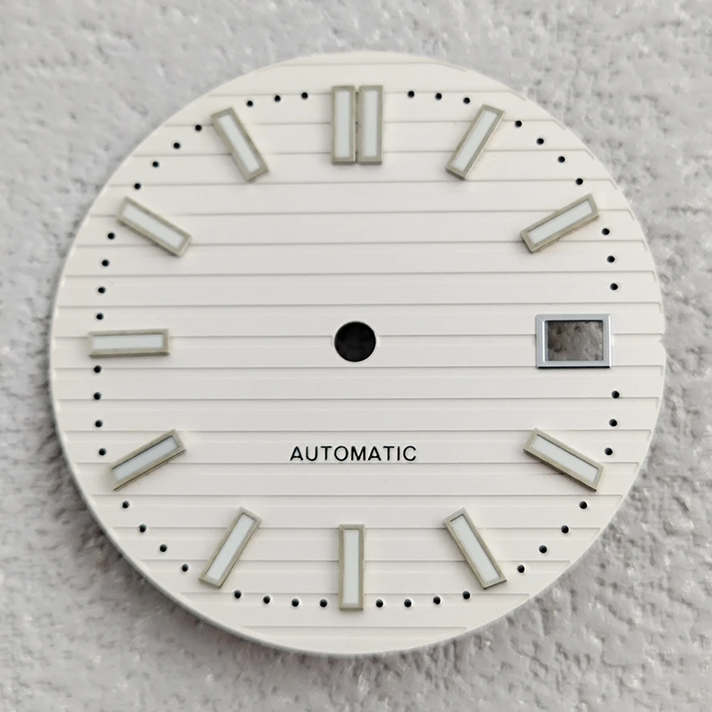 Quadrante NH35 29,8 mm quadrante Nautilus quadrante verde quadrante luminoso adatto per movimento NH35 accessori per orologi strumenti di riparazione dell'orologio