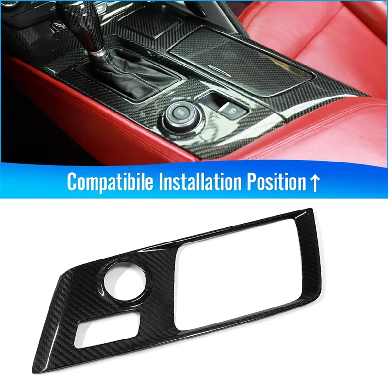 

Прочно для Corvette C7 2014-2019, накладка на панель переключения передач из настоящего углеродного волокна, аксессуары, ручная передача с левым рулем