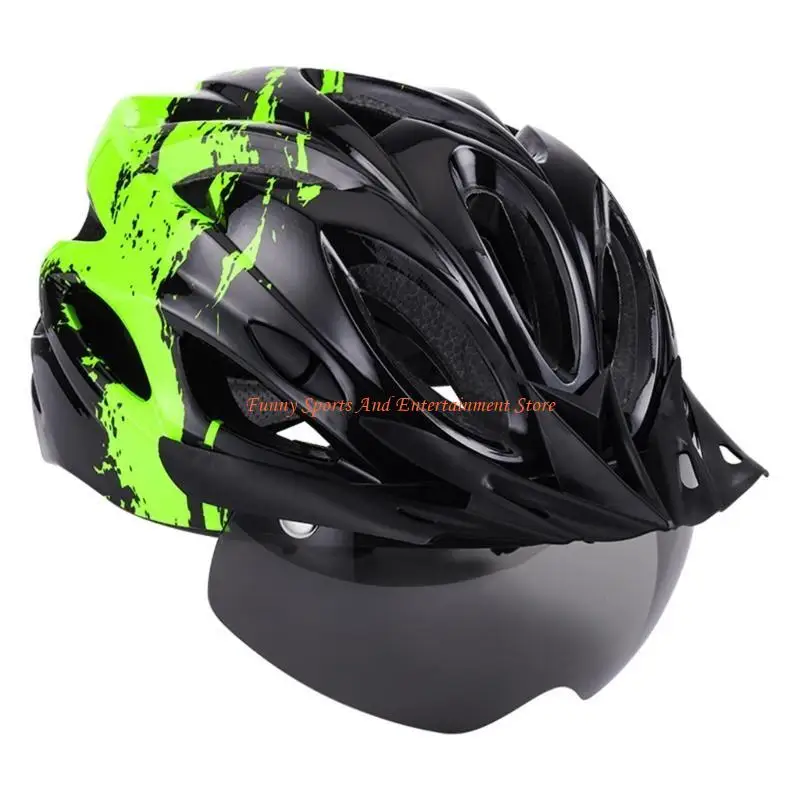 C4DE Adult Bike Helmets with Detachable Goggles Light Weight Cycling Helmets Mountain Bike Helmets for Men Women