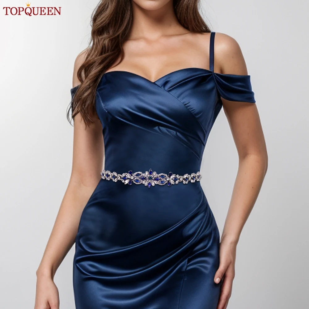 

Роскошный Жемчужный ремень TOPQUEEN, свадебные аксессуары для подружки невесты, украшение для выпускного вечера, длинное платье, женский пояс S167