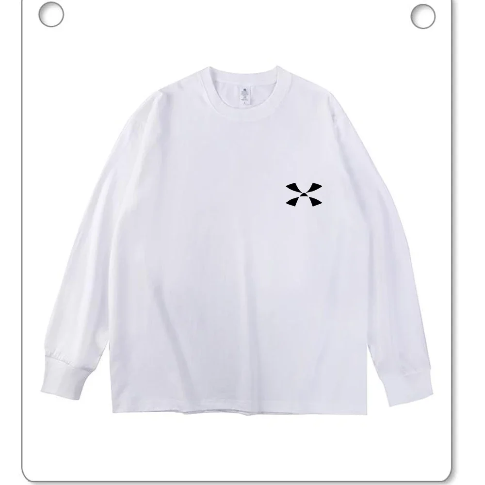 100% Cotton Long Sleeve T-Shirt Men Solid Basic Crew Neck Soft Casual Top view 3