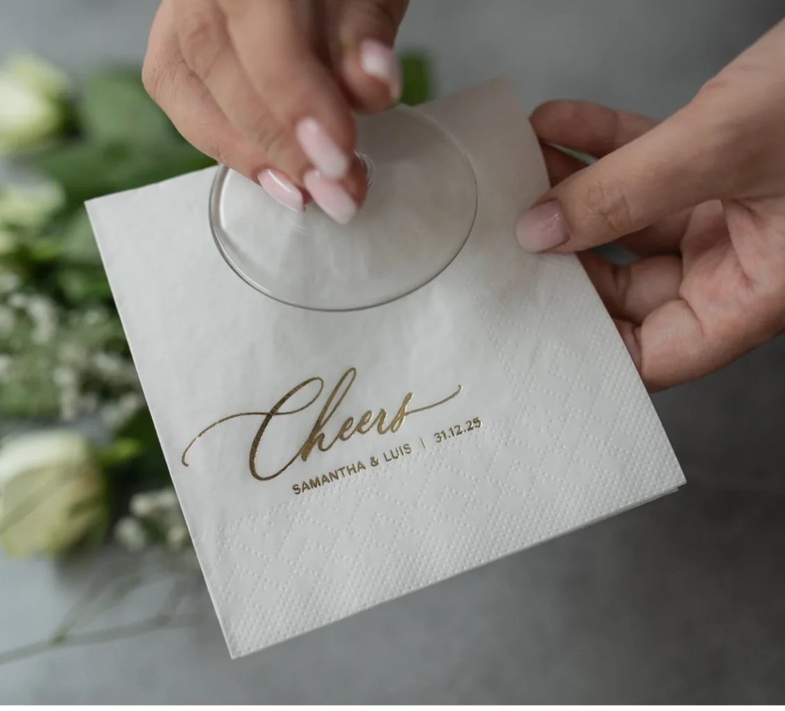 50 Cheers Napkins, cocktail napkins, personalized napkins engagement, napkins wedding reception, Wedding Napkins, Monogramed Nap