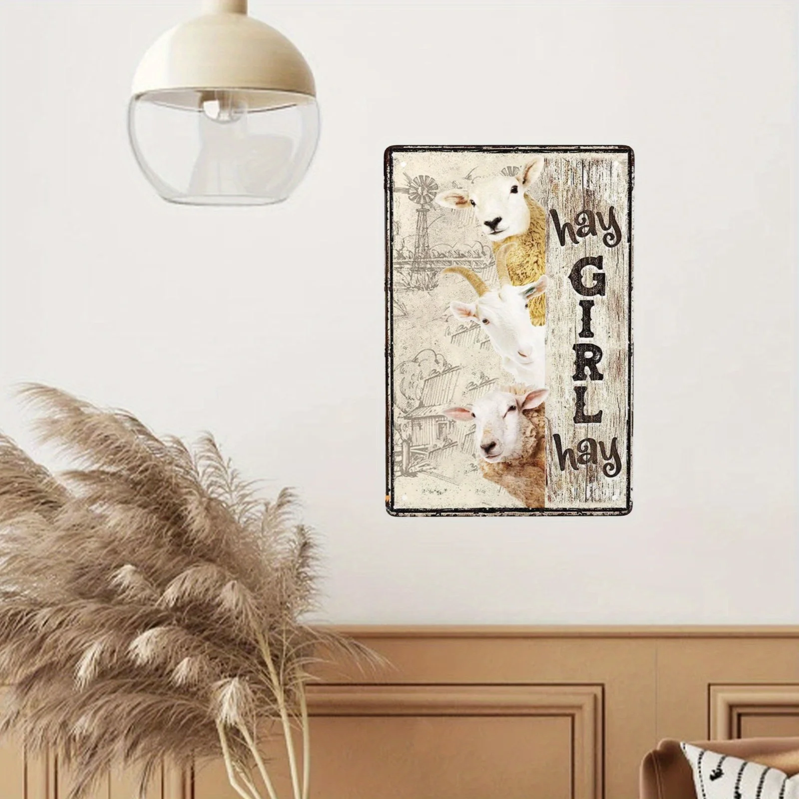 Funny Goat Farm Sign - Keep the Gate Closed, Metal Tin/Aluminum Caution Sign for Farmhouse Fence, House Wall, and Gate