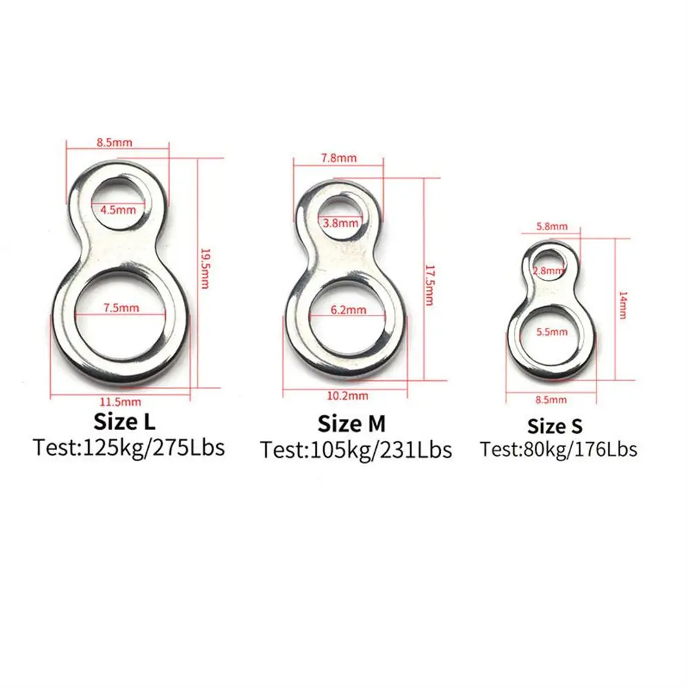 10 Pcs Stainless Steel Fishing Solid Ring 8 Shape Trolling Connector Jigging Rings Swivels