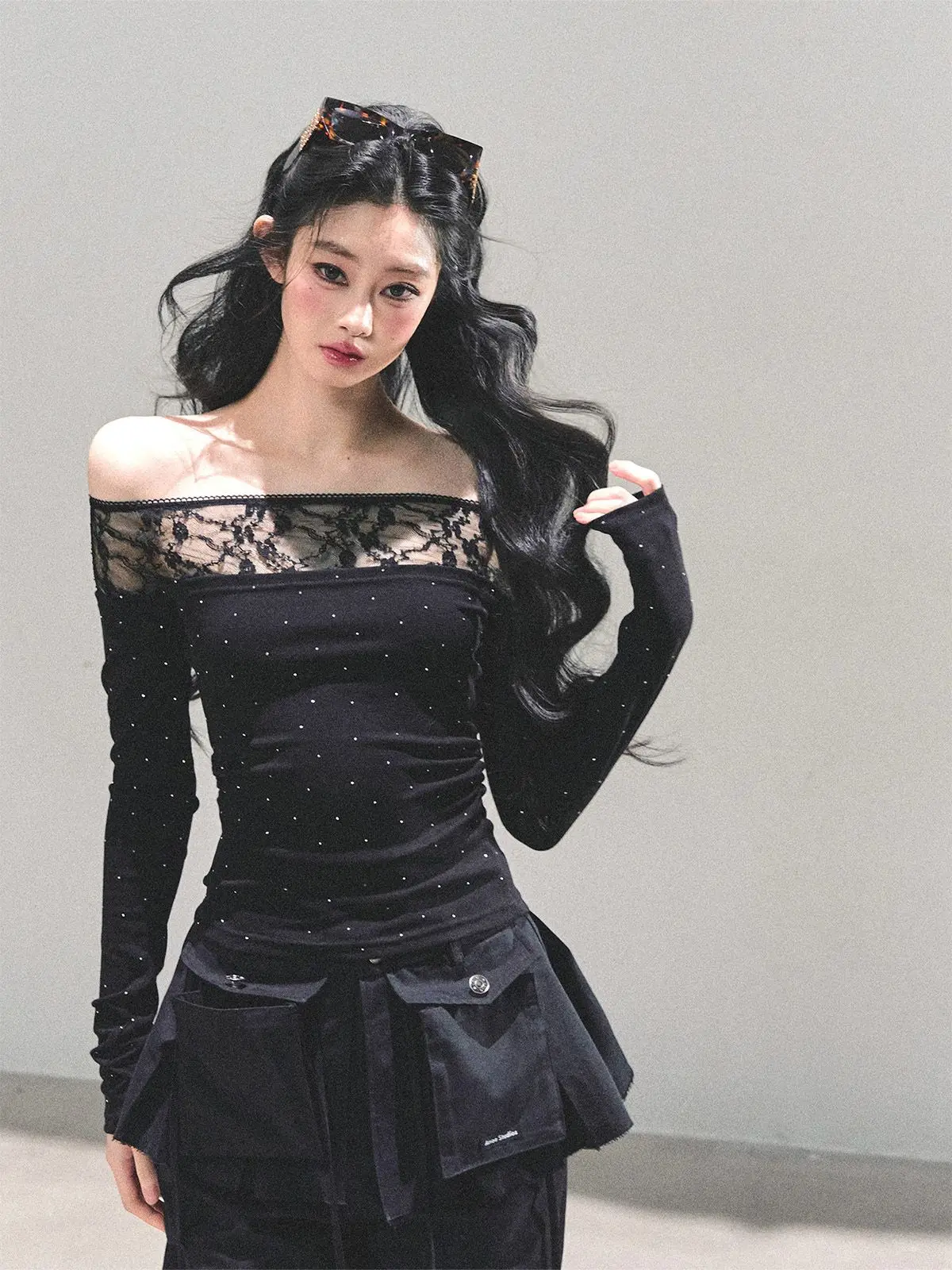 

Casual Vintage Long Sleeve T Shirts Women Design Chic Japanese Lace Y2k Crop Tops Fashion Sweet Elegant White Tees T-shirts