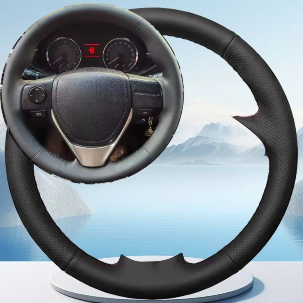 

Для Toyota RAV4 2013-2019 Corolla 2014-2019 Auris 2013-2016 Scion iM 2016, кожаный чехол на руль автомобиля по индивидуальному заказу, аксессуары