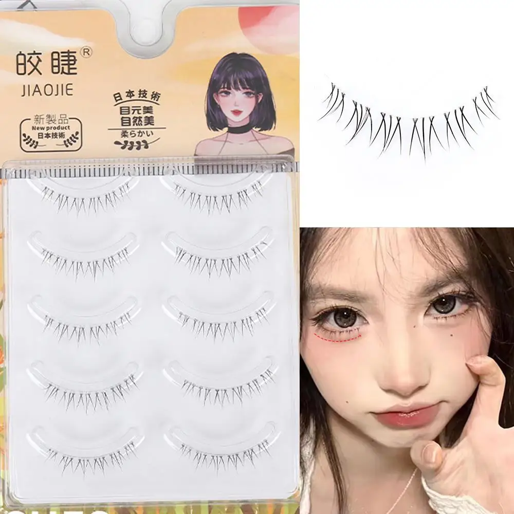 

5 Pairs Lower Eyelashes Natural Under Eyelash Lash Extension Sweet Cross Lash Daily Makeup Supplies Lash Cluster Fake Eye Lash