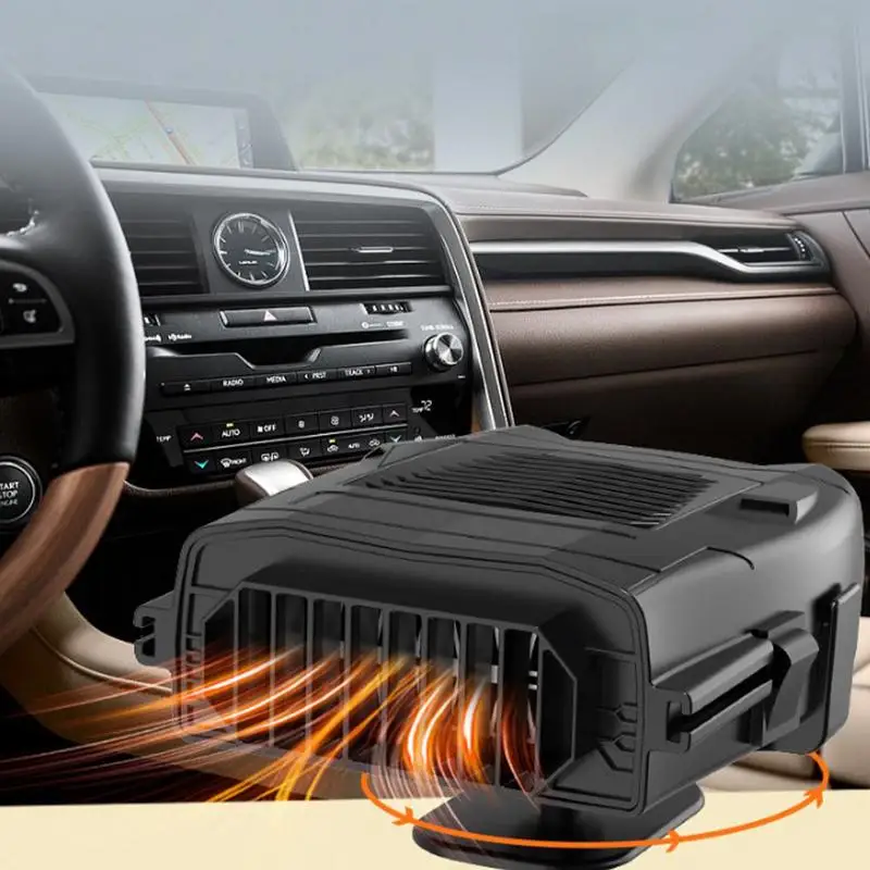 Car Heater 12v 150W Portable Car Heater For Winter Portable Auto Heater Fast Heating Car Defroster black Color