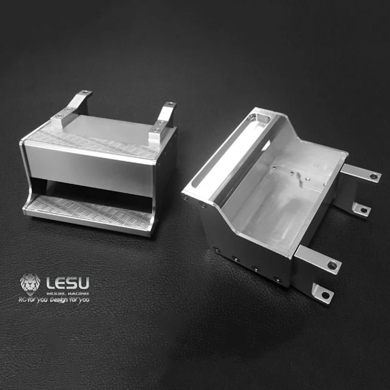 1 Pair LESU RC Toy Truck Metal Pedal Tool Box For Tamiya King Hauler 1/14 Tractor Truck Model Parts Toy Accessories G-6066