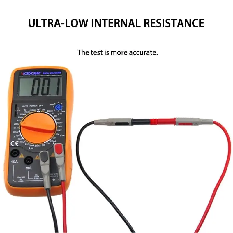 652F 4mm Universal Test Leads Heat Resistant PVC Insulation Strong Banana Plugs Test Leads Set for Digital Multimeters Use