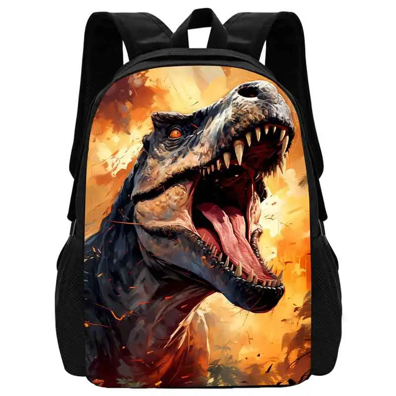 Mochila escolar de dinossauro Mochila para crianças, Sacos leves para meninos, Impressões de animais dos desenhos animados, Mochila infantil durável