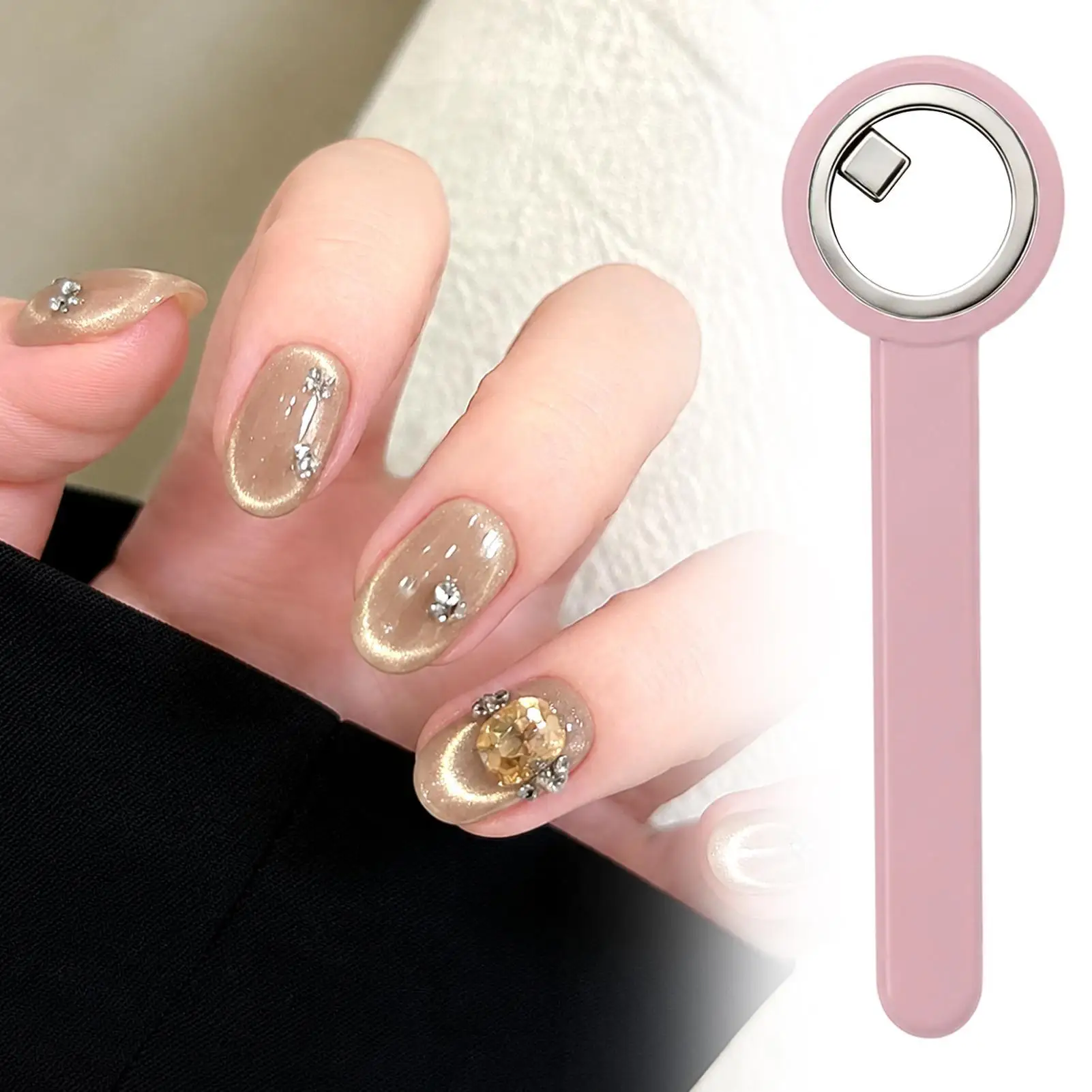 Nail Magnet Strong Portable Universal Efficient 3 Second Magnetic Hole Tool for Women Manicure Black Hole Effect Gel Accessory