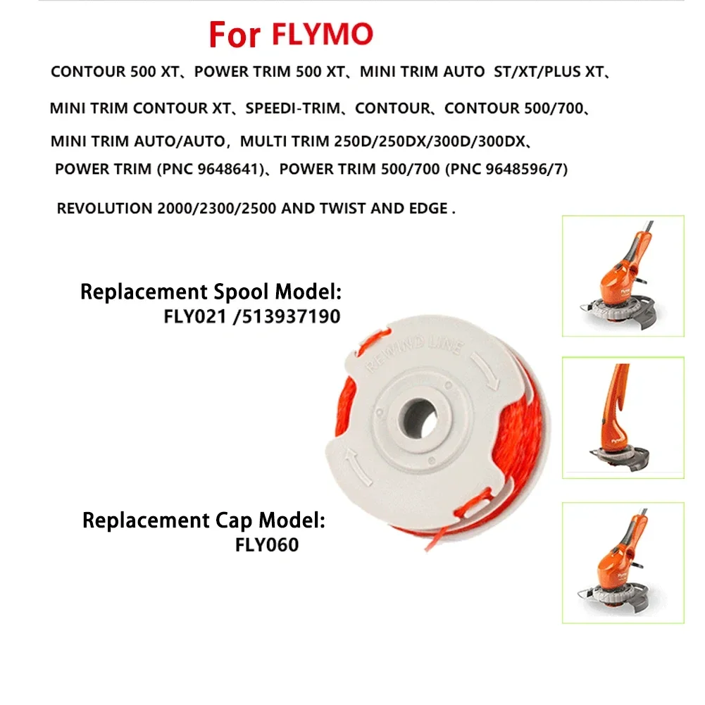 Accessories FLY021 Spool Nylon Parts Strimmer Trimmer Spool & Line 1pcs 65*24MM CONTOUR 500 XT Double Autofeed