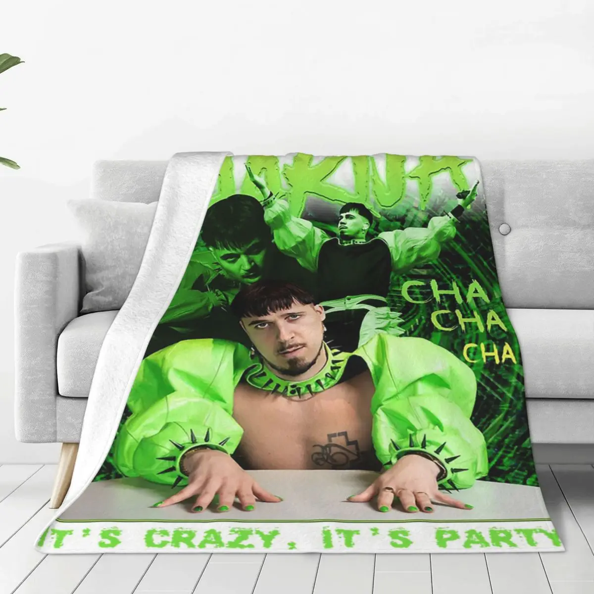 Kaarija Cha Cha Cha Eurovision Song Contest Blanket Flannel Throw Blanket Bedspread for Bed Living room Picnic Travel Home Sofa