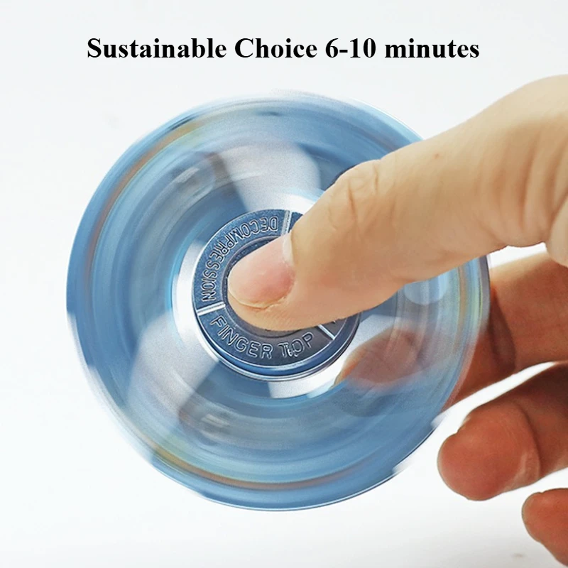 Giroscopio con punta delle dita Giocattoli agitati Tempo di rotazione prolungato Edc Cuscinetti silenziosi Fidget Spinner Giocattoli in metallo Sensorie per adulti