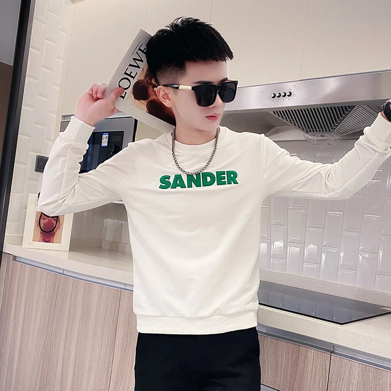 

Slim Fit Long Sve Printed Sweatirt Base Layer irt T-irt Small Size for Boys Casual Outerwear Cotton round Ne