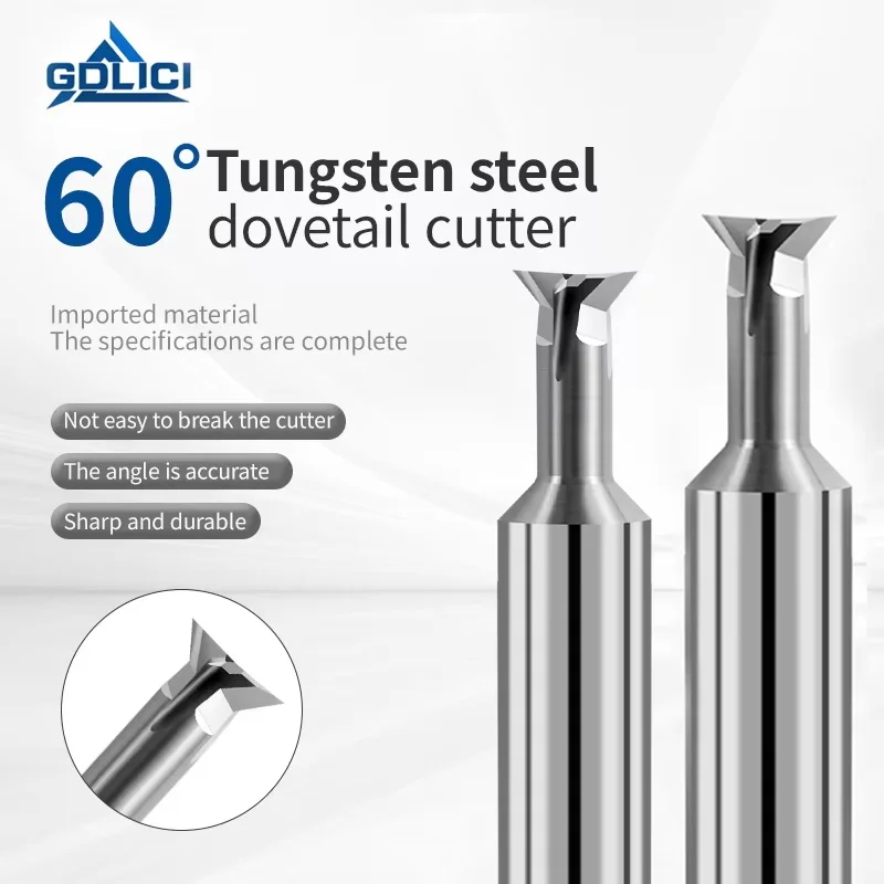 

55-градусный цельнолитой карбид вольфрамовой стали, фреза с пазом «ласточкин хвост», сверхтвердый 60 ° 45 ° 30 ° Антиоугольник из стального сплава с ЧПУ