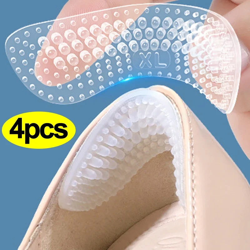 

2/4pcs Silicone Heel Stickers Heels Grips Women Men 4D Anti Slip Heel Cushions Non-Slip Inserts Pads Foot Heel Care Protector