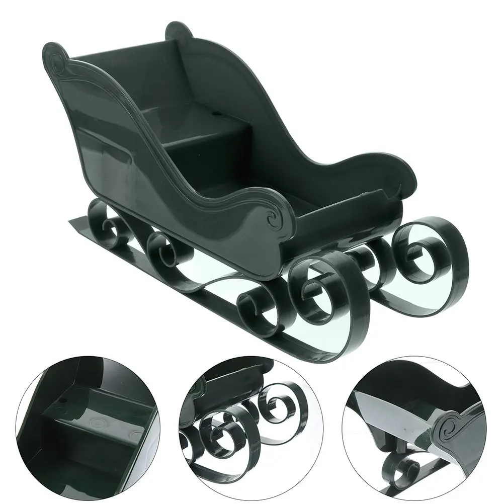 2 Pcs Tabletop Sleigh Mini Decoration for Presents Sled Centerpiece Desktop Ornament