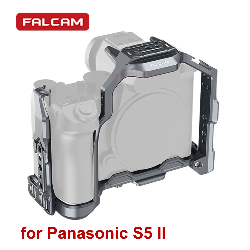 

Falcam F22 F38 Quick Release Full Camera Cage For Panasonic Lumix S5 Mark II with Cold Shoe Mount fit 1/4 3/8 Threaded Hole