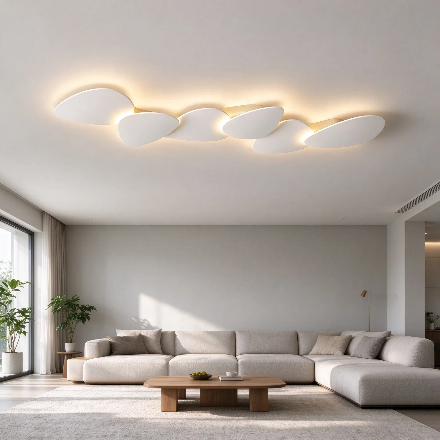 Dining Room Led Ceiling Lamps Aisle Led Illumination Bedroom Indoor Lighting Modern Long Pebbles Home Decoration Light Fixture