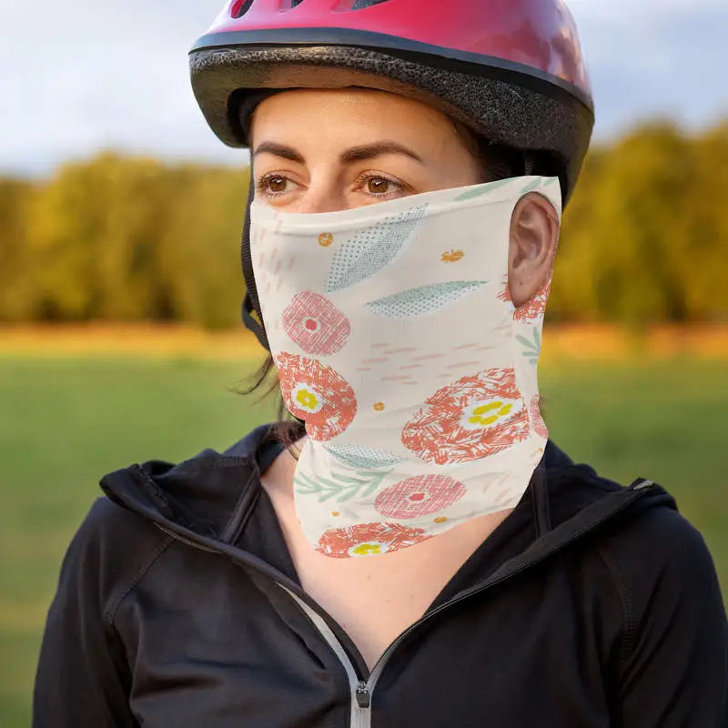 Custom Printed Neck Gaiter Face Mask, Seamless Bandana Scarf, UV Protection Cycling Face Cover, Can Custom Your Own Image for Ou