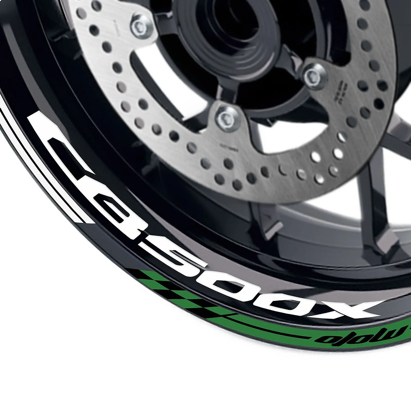 Glossy Dark Green 17 inch GP01 Wheel Rim Decals Stripe Sticker For Honda CB500X 15-18