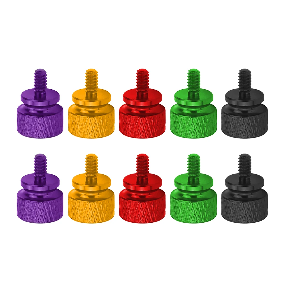 

10Pcs High-Quality Aluminum Thumb Screw Knurled Thumbscrews 6-32 Size Tool-Free Installation for Computer Shell Pci Slot