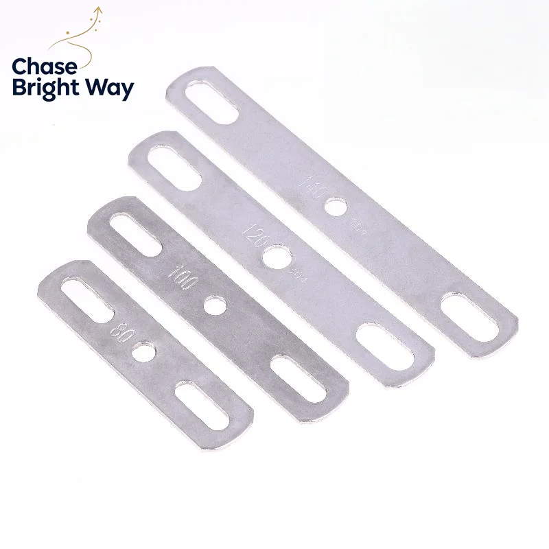 1Pcs Double Hole Metal Straight Plate 304 Stainless Steel Thickened Flat Gasket With Holes Blocking Plate Bolt Accessories