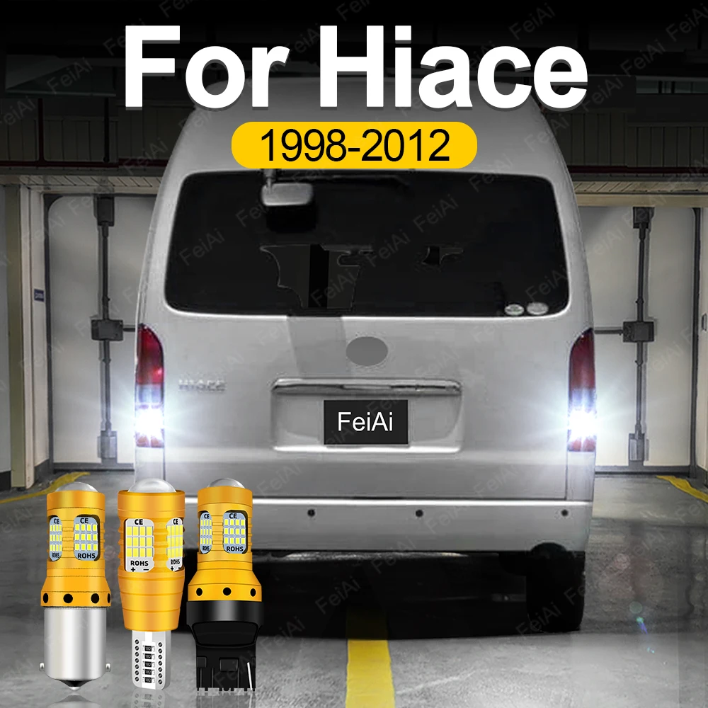 Luz de reversa LED para Toyota Hiace, accesorios de luces LED de marcha atrás, 1998-2006, 2007, 2008, 2009, 2010, 2011, 2012, bombillas de respaldo para Hiace