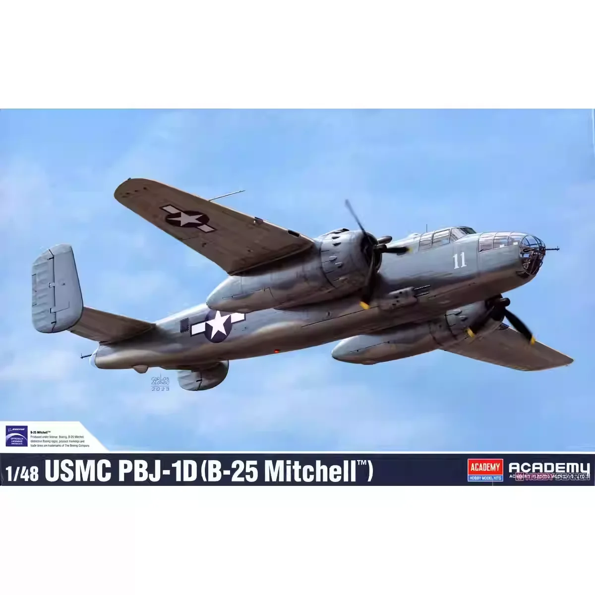 

Academy model scale model kit 1/48 12334 USMC PBJ-1D (B-25 Mitchell)