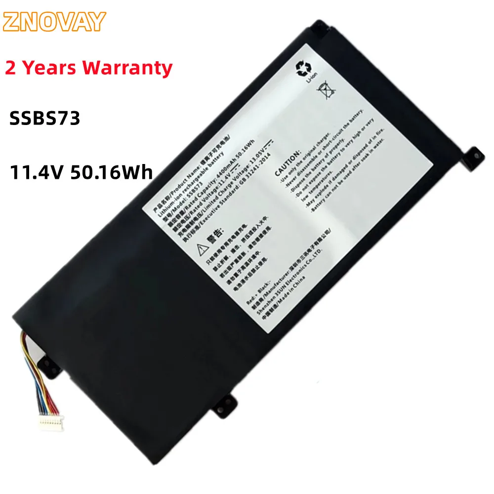 

ZNOVAY Laptop Battery SSBS73 For MECHREVO S1 Pro-01 Pro-02 S2 Pro-01 Pro-02 S2 MX350 S2 Air 11.4V 50.16Wh