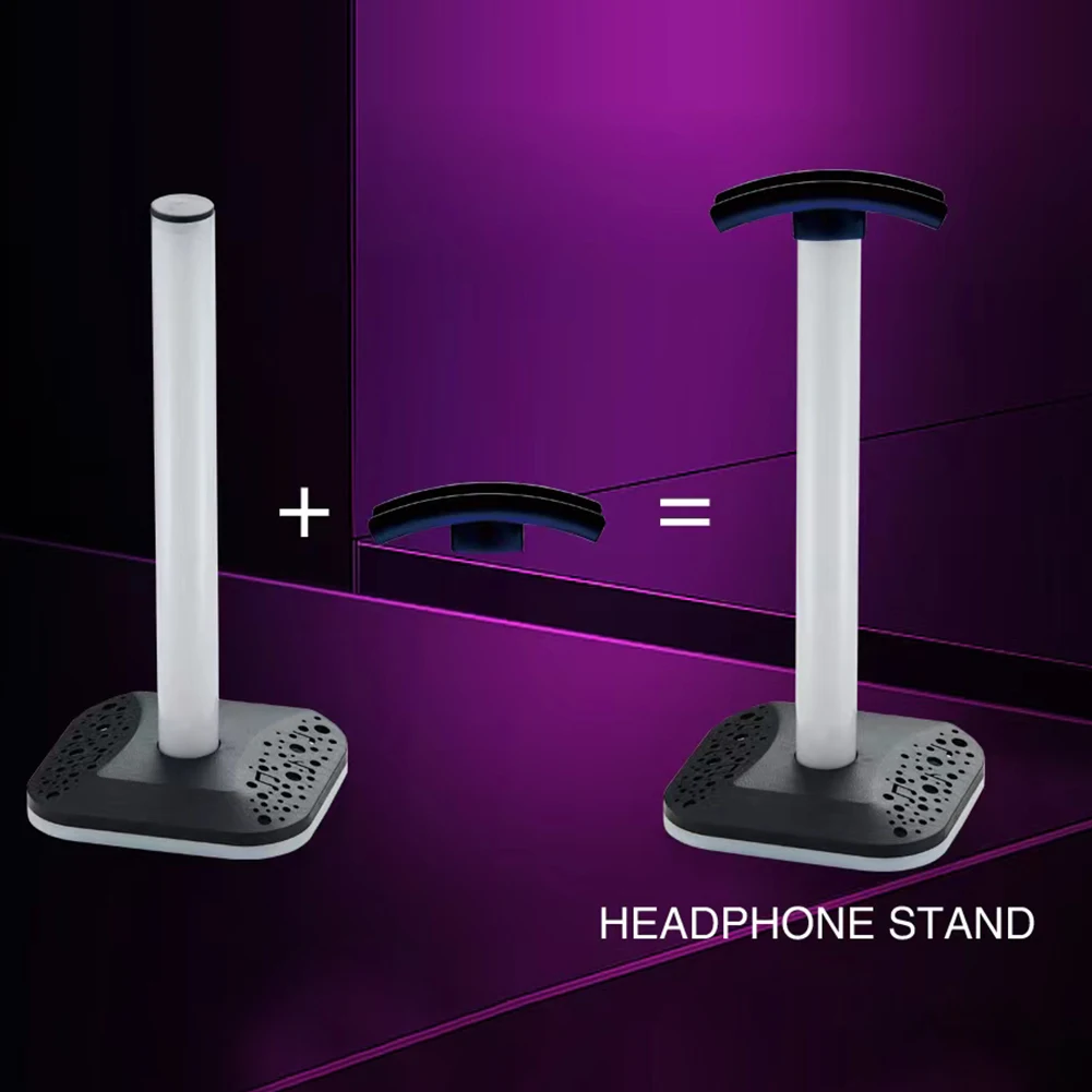 RGB Light Over-Ear Headset Bracket Anti Scratch Universal Earphone Holder Display Shelf PC Accessories Brightness Adjustable view 6